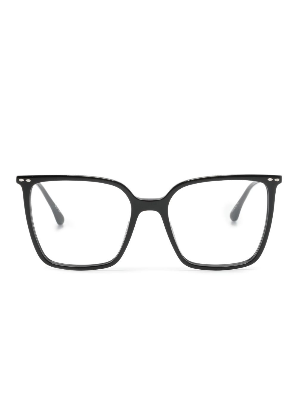 Isabel Marant Eyewear logo印花方框眼镜 - 黑色