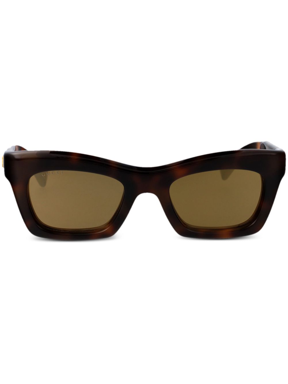 Gucci Eyewear logo太阳眼镜 - 褐色