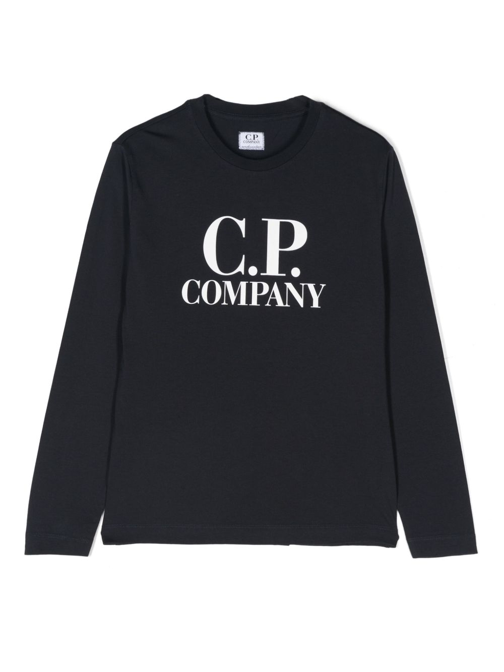 C.P. Company Kids logo印花T恤 - 蓝色