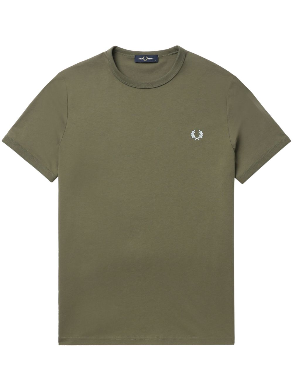 Fred Perry logo刺绣棉T恤 - 绿色