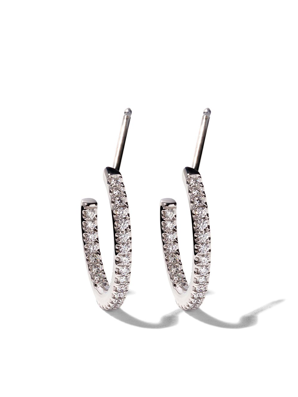 De Beers Jewellers Micropavé钻石耳环 - 银色