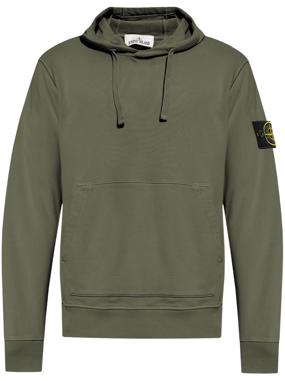 Stone Island 罗盘徽章棉连帽衫 - 绿色