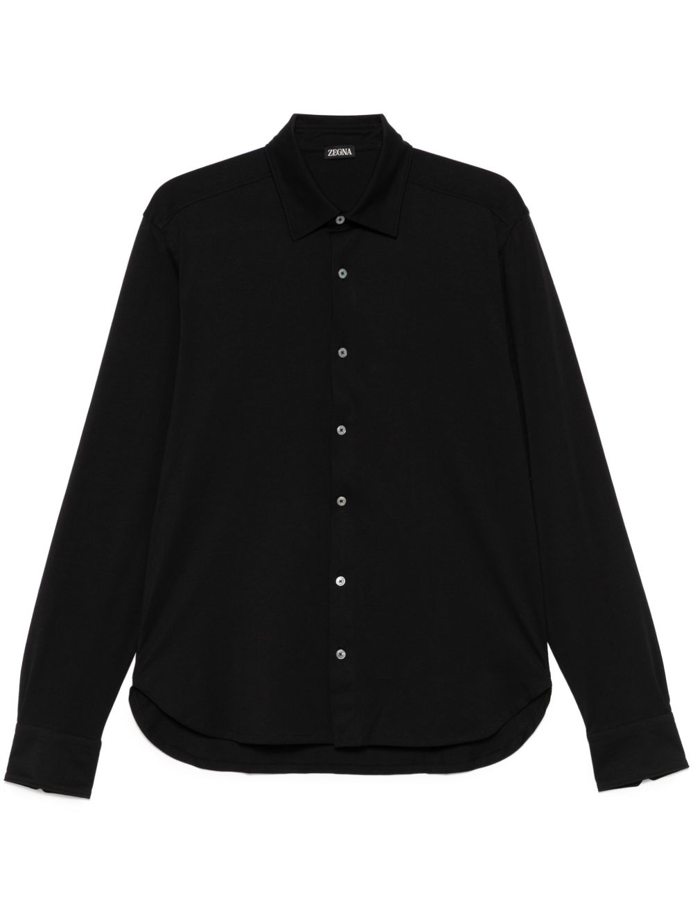 Zegna 经典棉衬衫 - 黑色