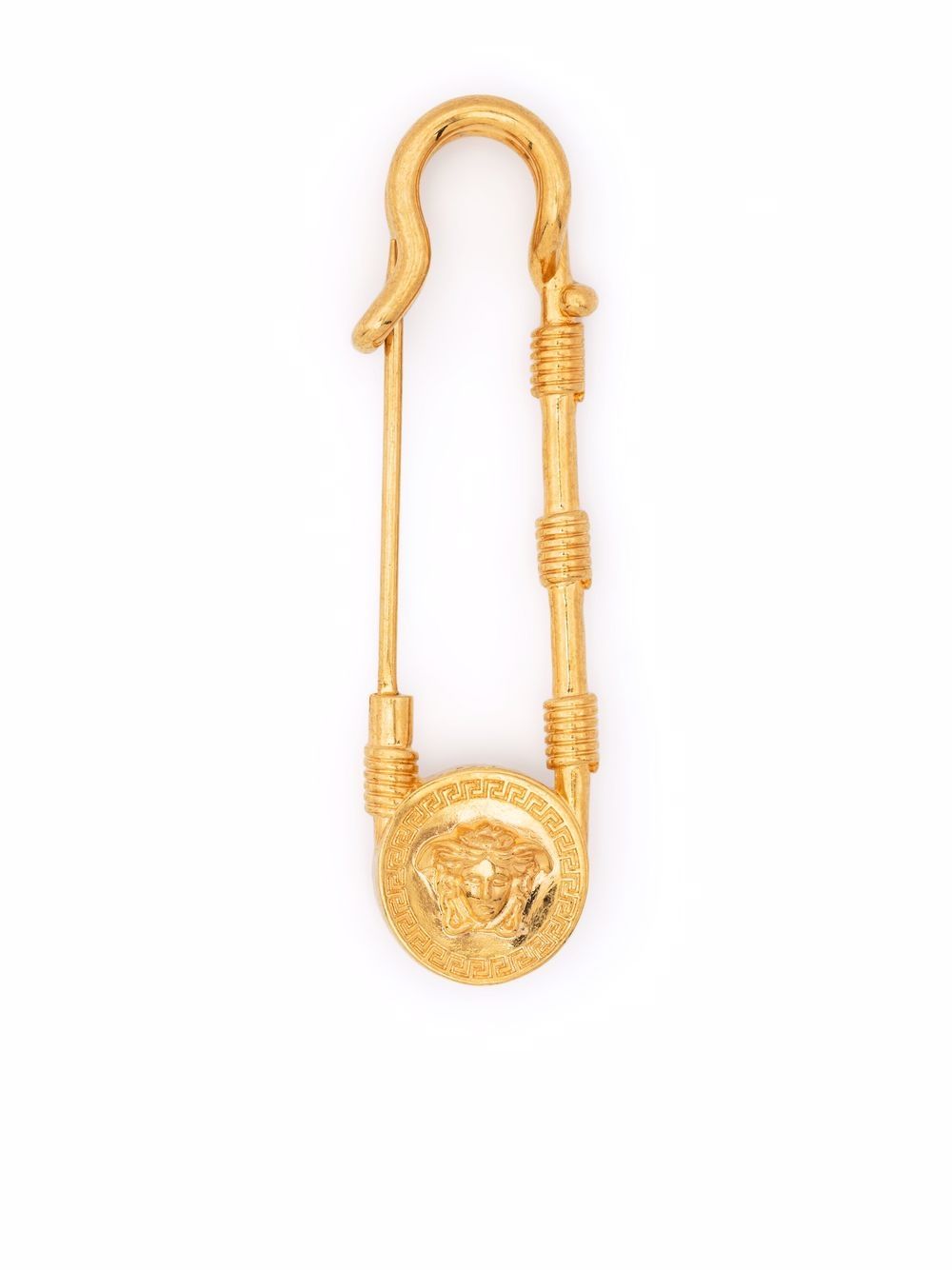 Versace Safety-Pin Medusa 胸针 - 金色