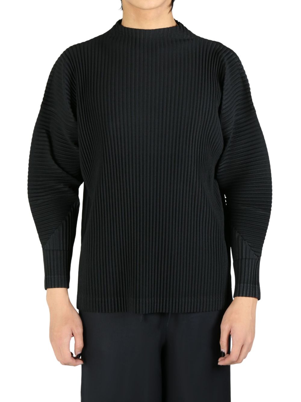 Issey Miyake Men pleated T-shirt - 黑色