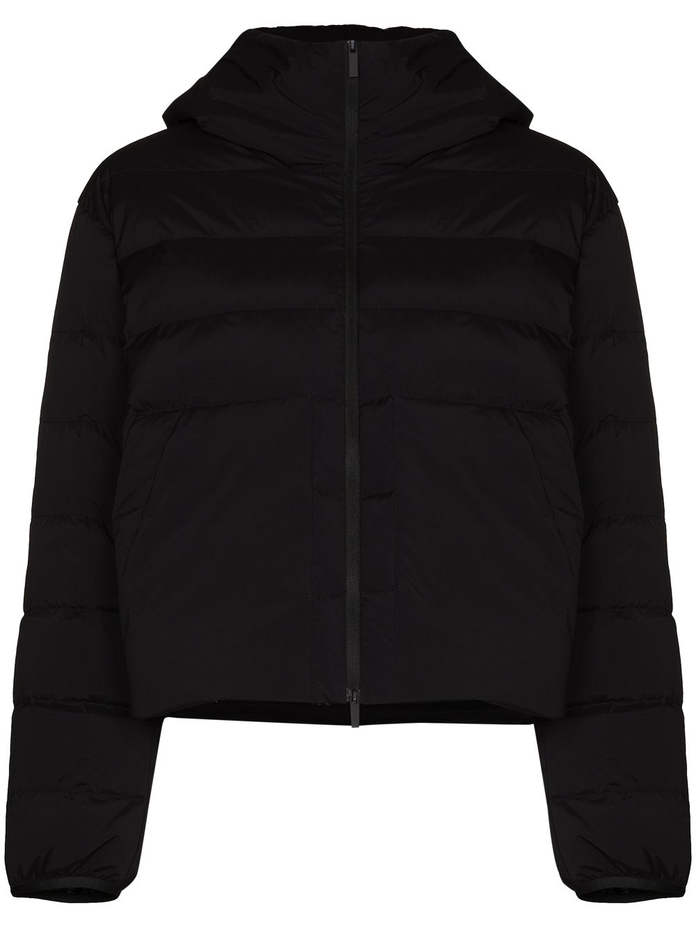 Moncler Anwar 拉链绗缝夹克 - 黑色