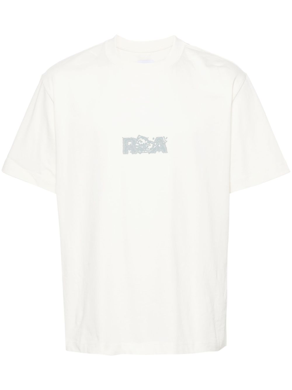 ROA logo印花棉T恤 - 白色