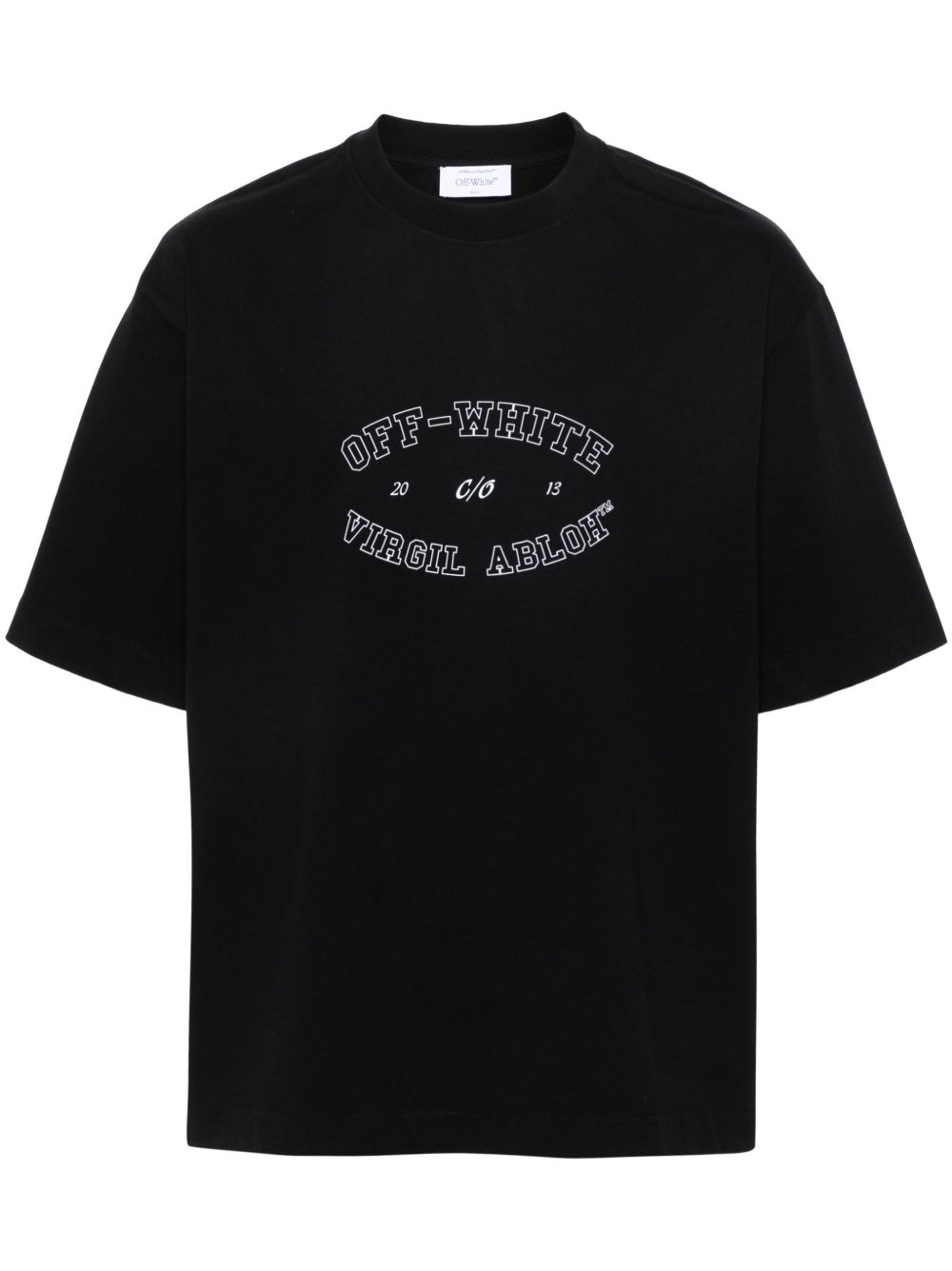 Off-White logo印花棉T恤 - 黑色