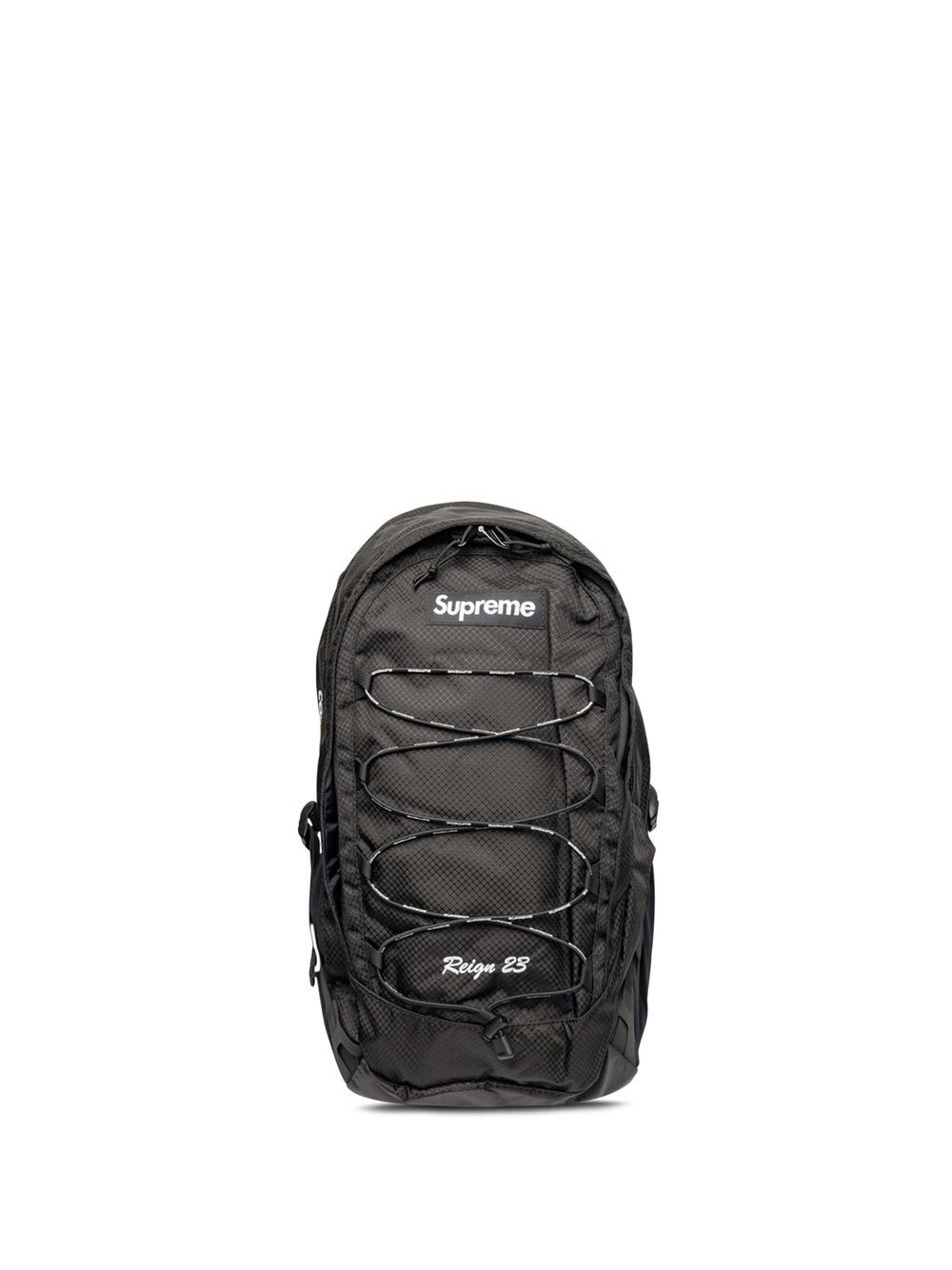 Supreme 标贴双肩包 - 黑色