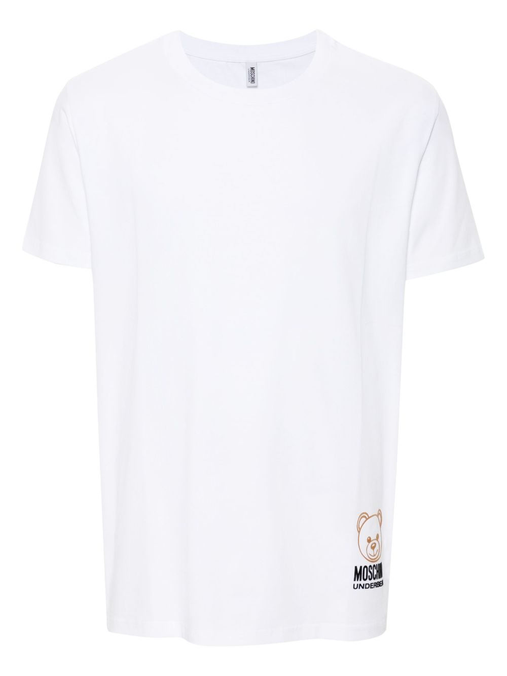 Moschino 植绒logo T恤 - 白色