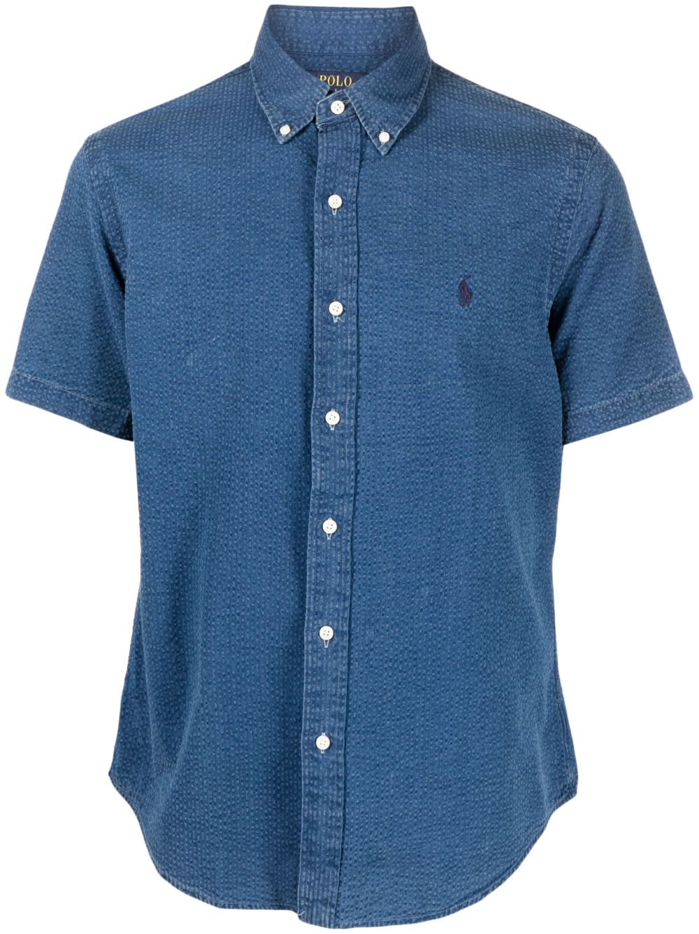 Polo Ralph Lauren 短袖棉衬衫 - 蓝色