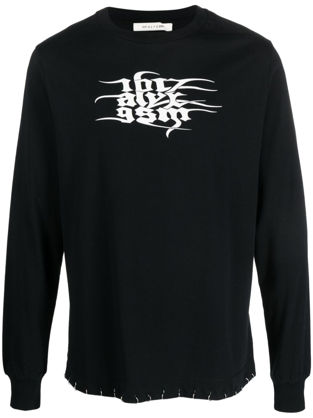 1017 ALYX 9SM logo印花长袖棉T恤 - 黑色