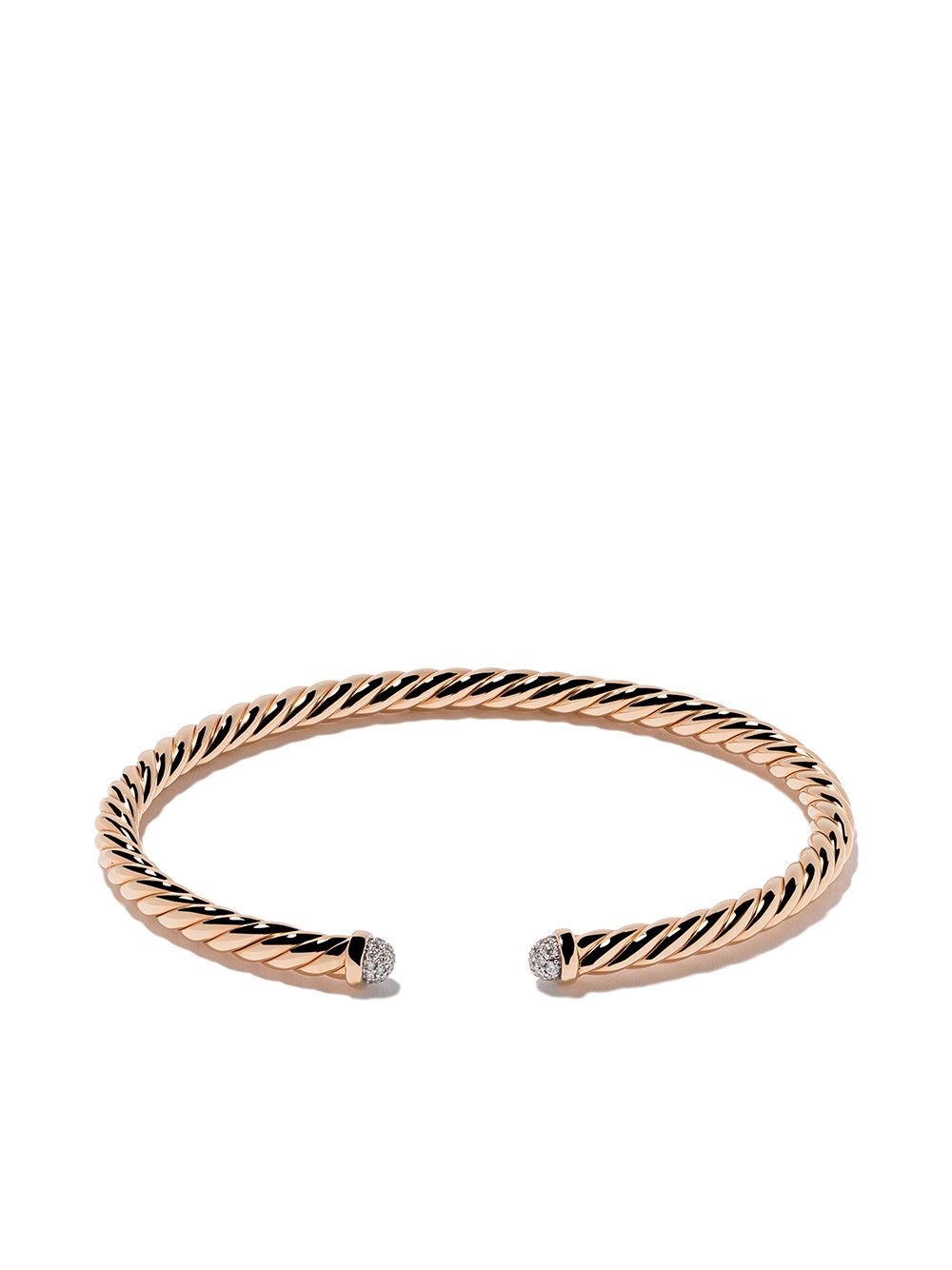 David Yurman Cable Spira镶钻手镯 - 粉色