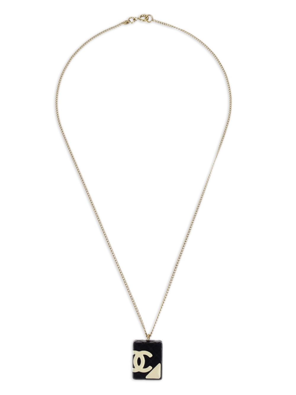 CHANEL Pre-Owned Cambon Ligne 吊饰项链（2005年典藏款） - 金色