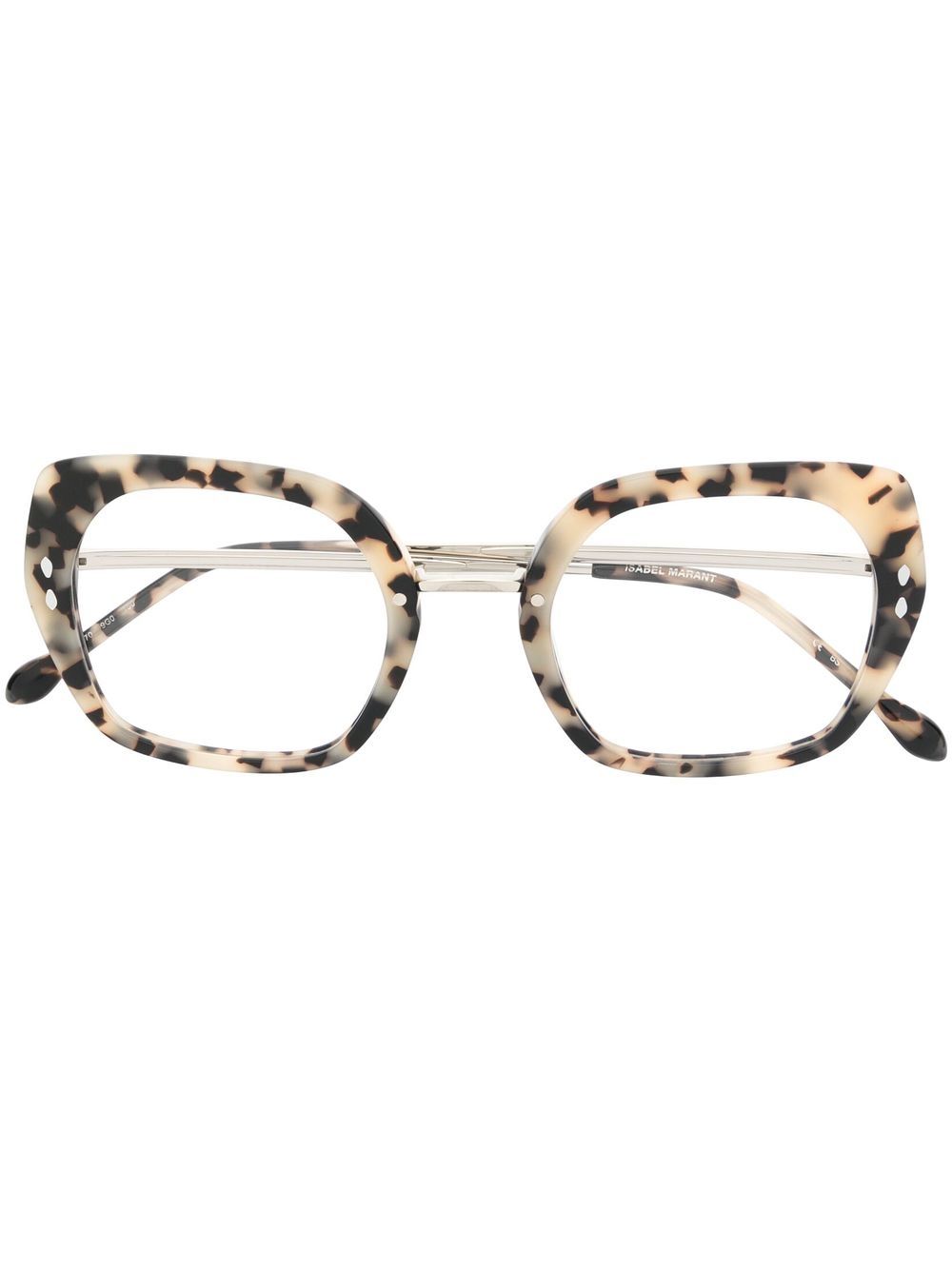 Isabel Marant Eyewear 玳瑁纹超大框眼镜 - 褐色