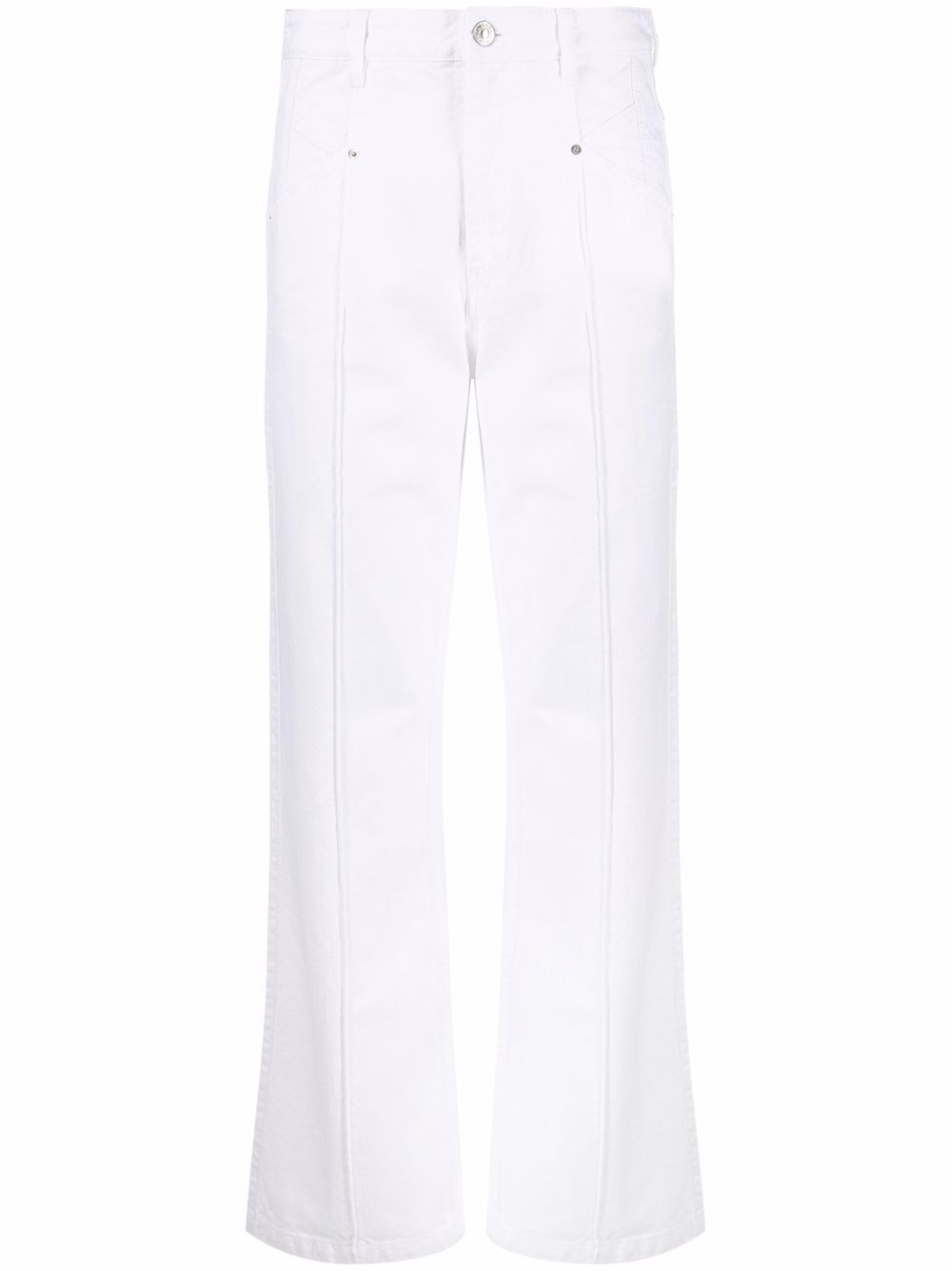 ISABEL MARANT 纯色直筒裤 - 白色