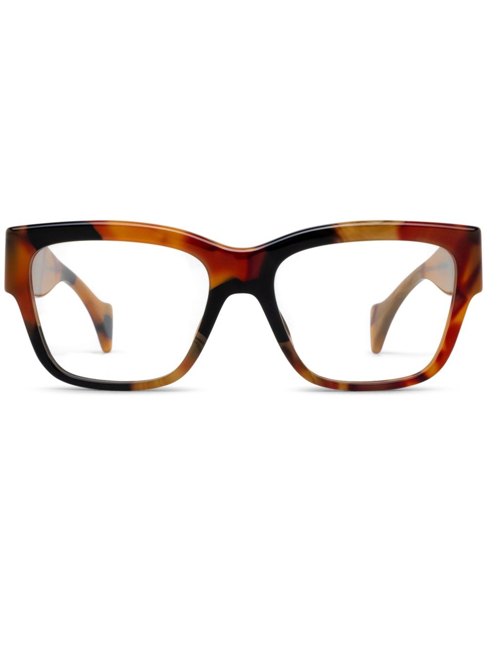 Gucci Eyewear 超大款镜腿镜框 - 褐色