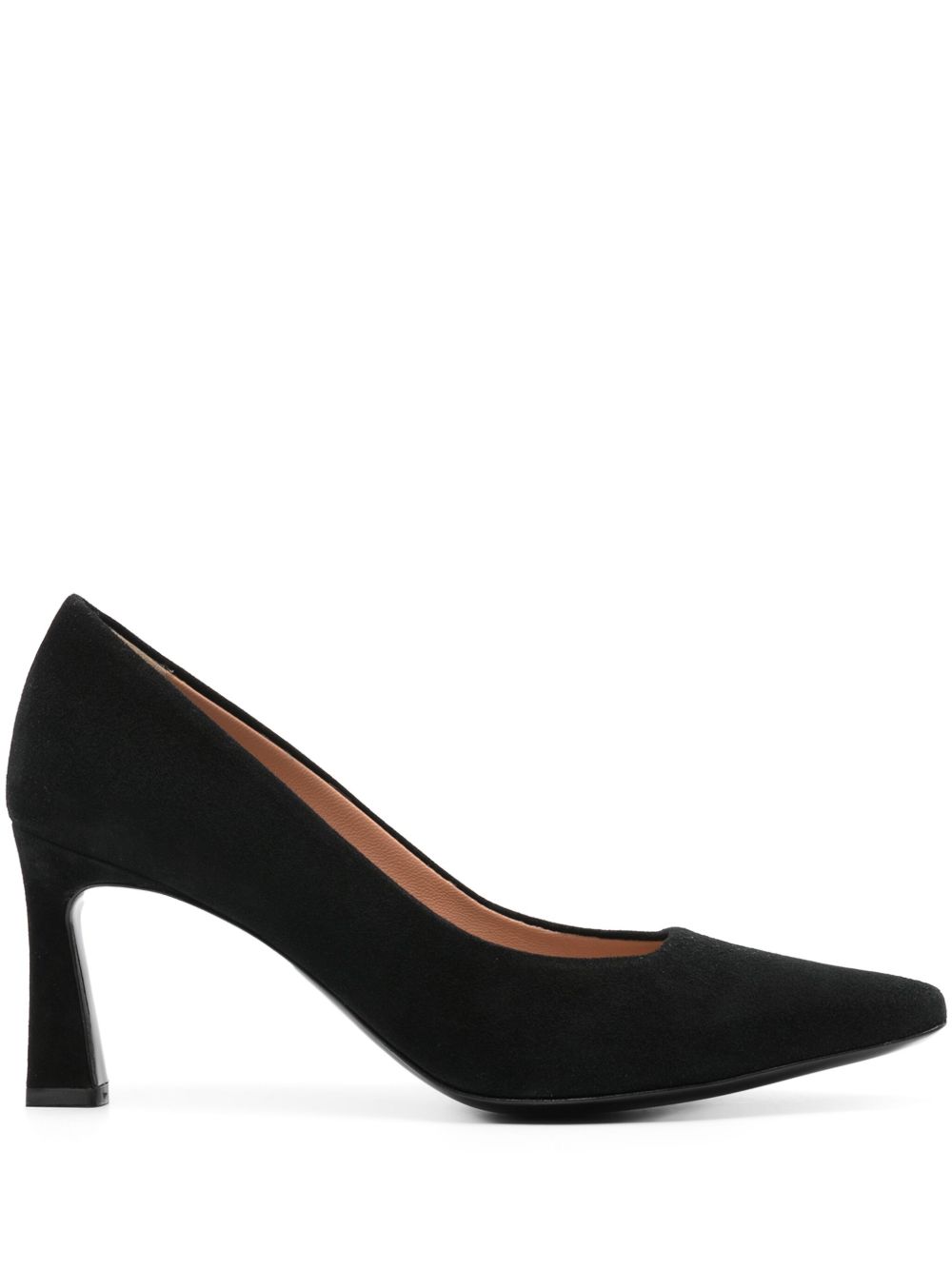 Pollini Sissi 绒面皮高跟鞋 - 黑色