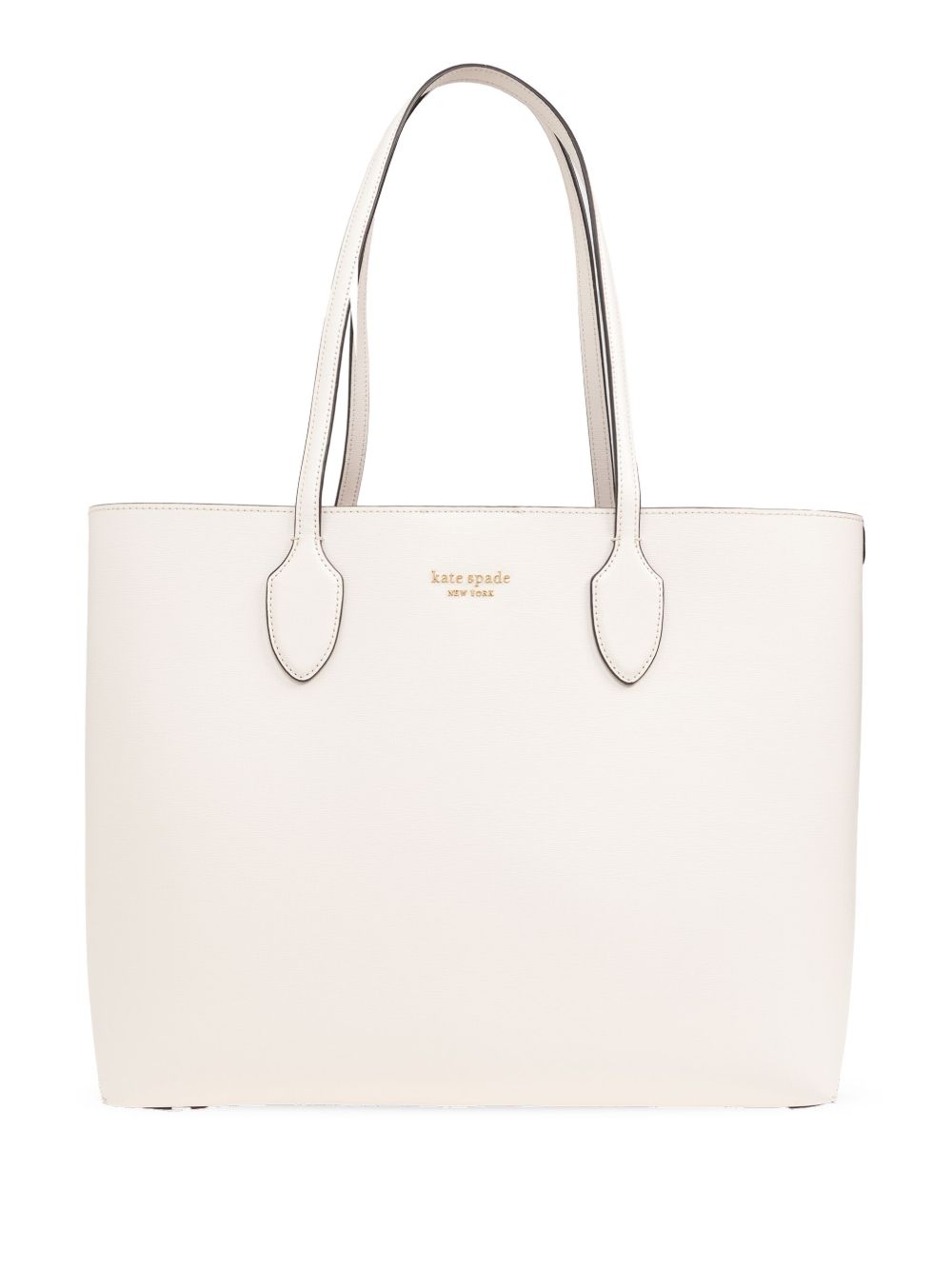 Kate Spade Bleecker 皮质大号托特包 - 白色