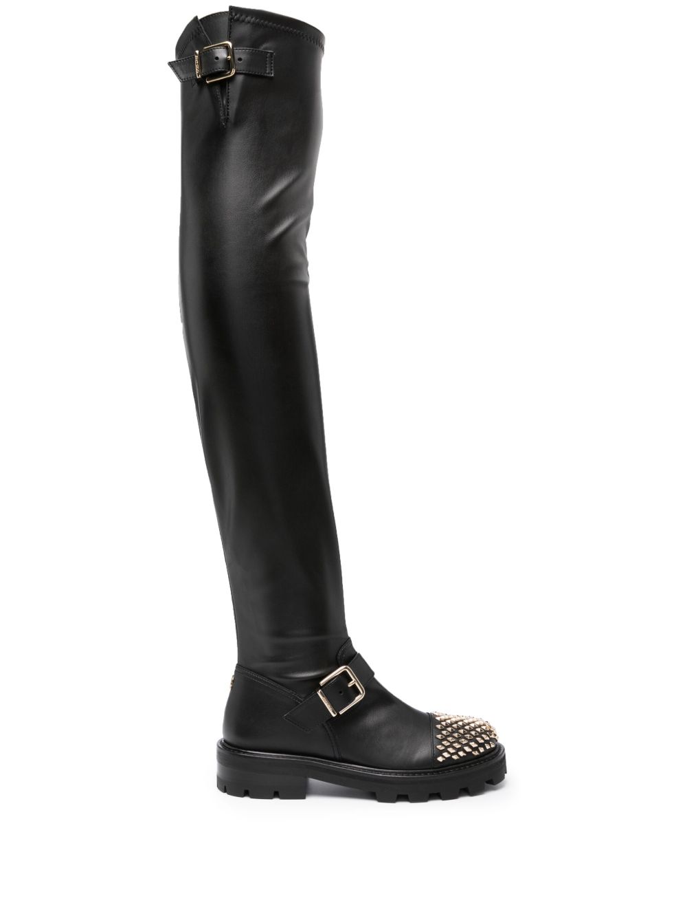 Jimmy Choo Biker ll 及膝靴 - 黑色