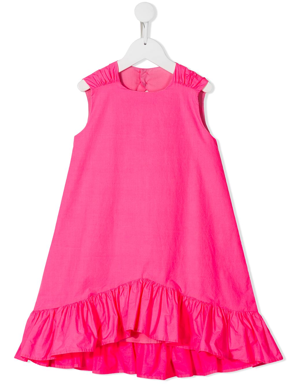 MSGM Kids 无袖荷叶边饰连衣裙 - 粉色