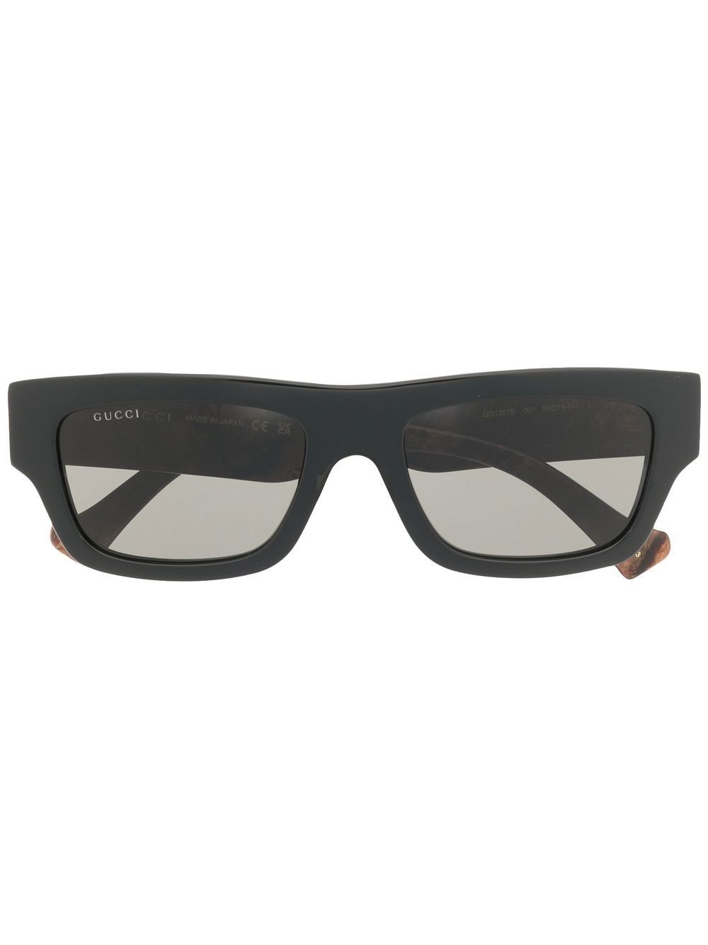 Gucci Eyewear 方框太阳眼镜 - 黑色