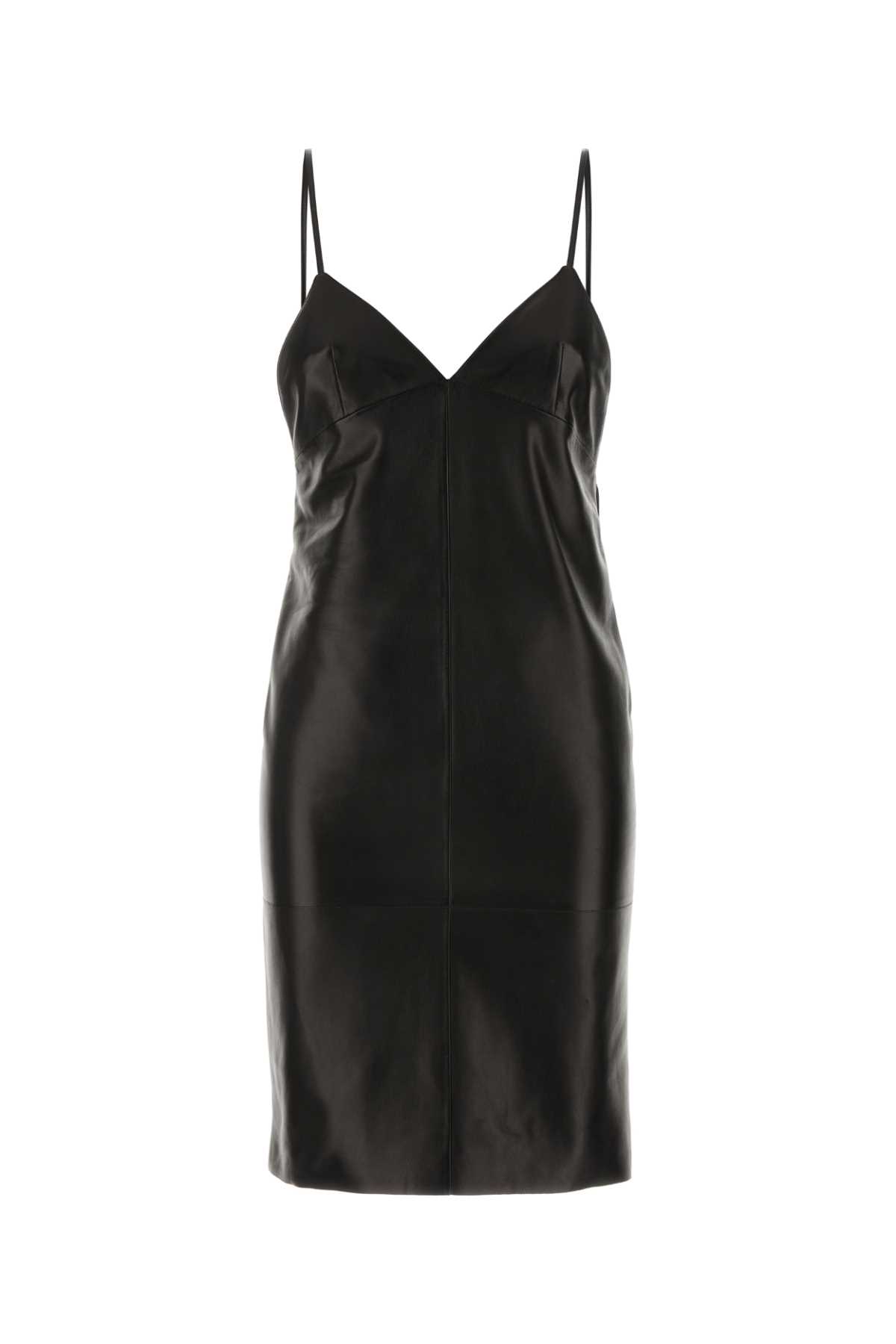 Saint Laurent 皮革吊带裙