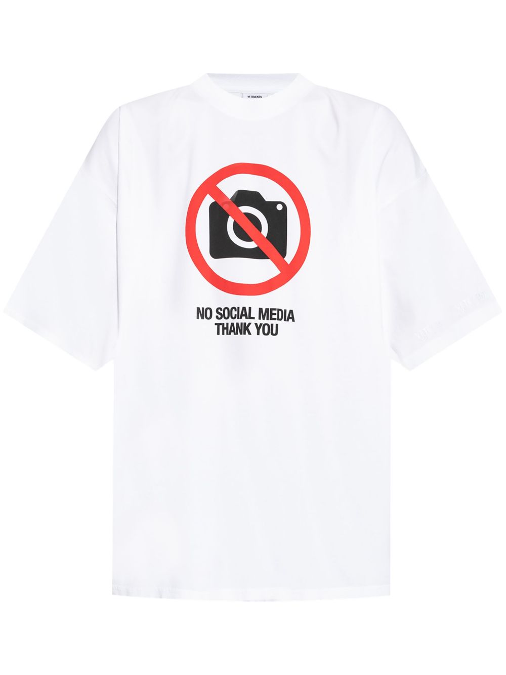 VETEMENTS No Social Media T恤 - 白色