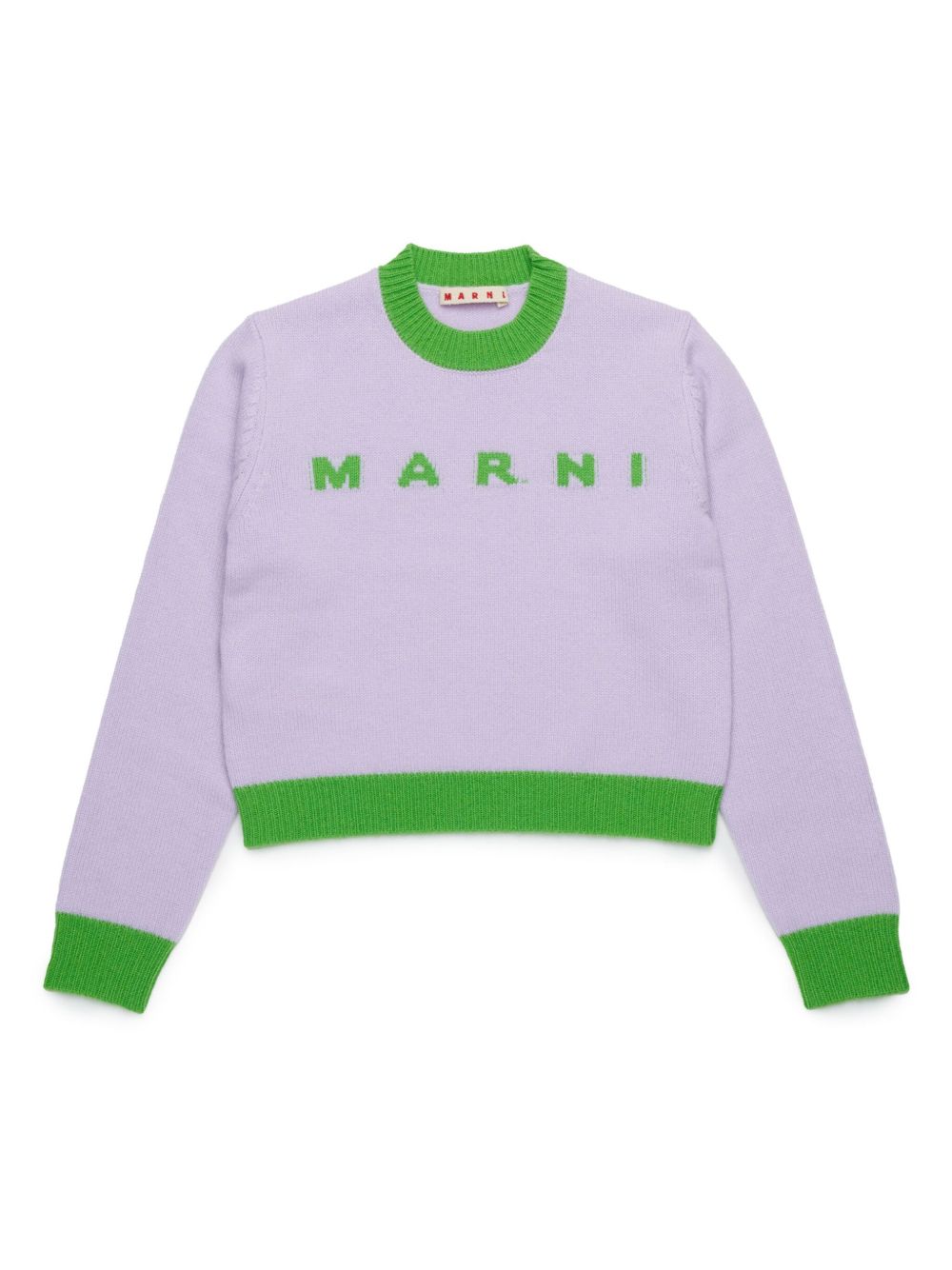 Marni Kids 拼色毛衣 - 紫色