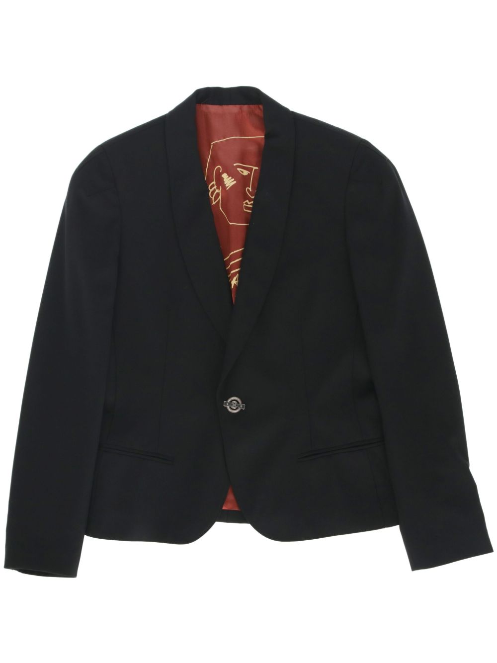 Jean Paul Gaultier Pre-Owned 单排扣羊毛西装夹克（2000年典藏款） - 黑色
