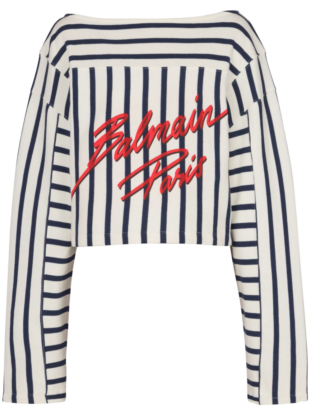 Balmain 条纹上衣 - 白色