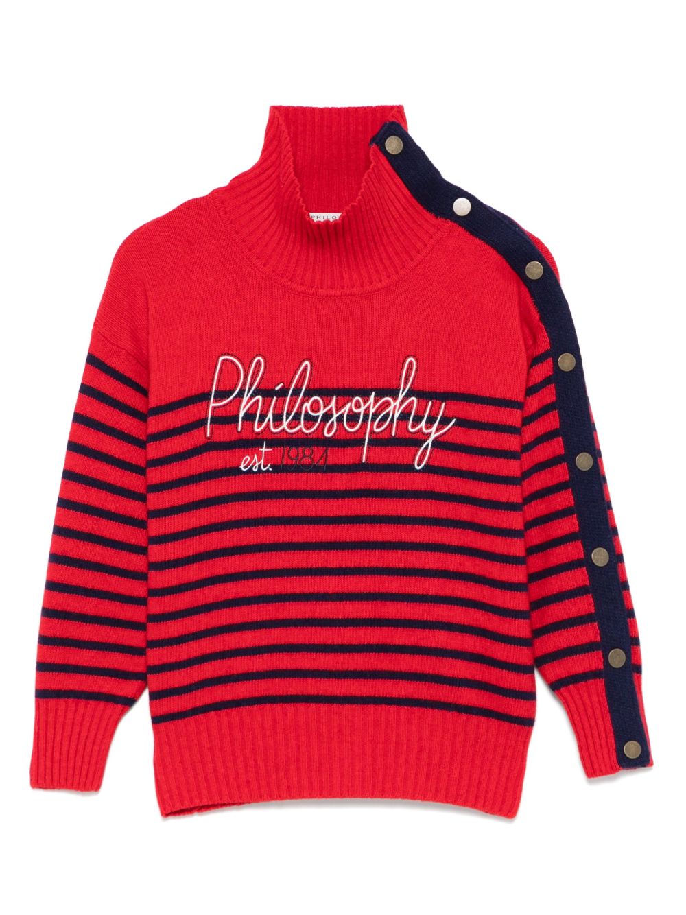 Philosophy Di Lorenzo Serafini Kids 条纹毛衣 - 红色