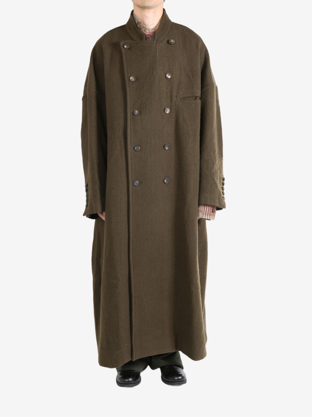 Ziggy Chen double-breasted coat - 褐色