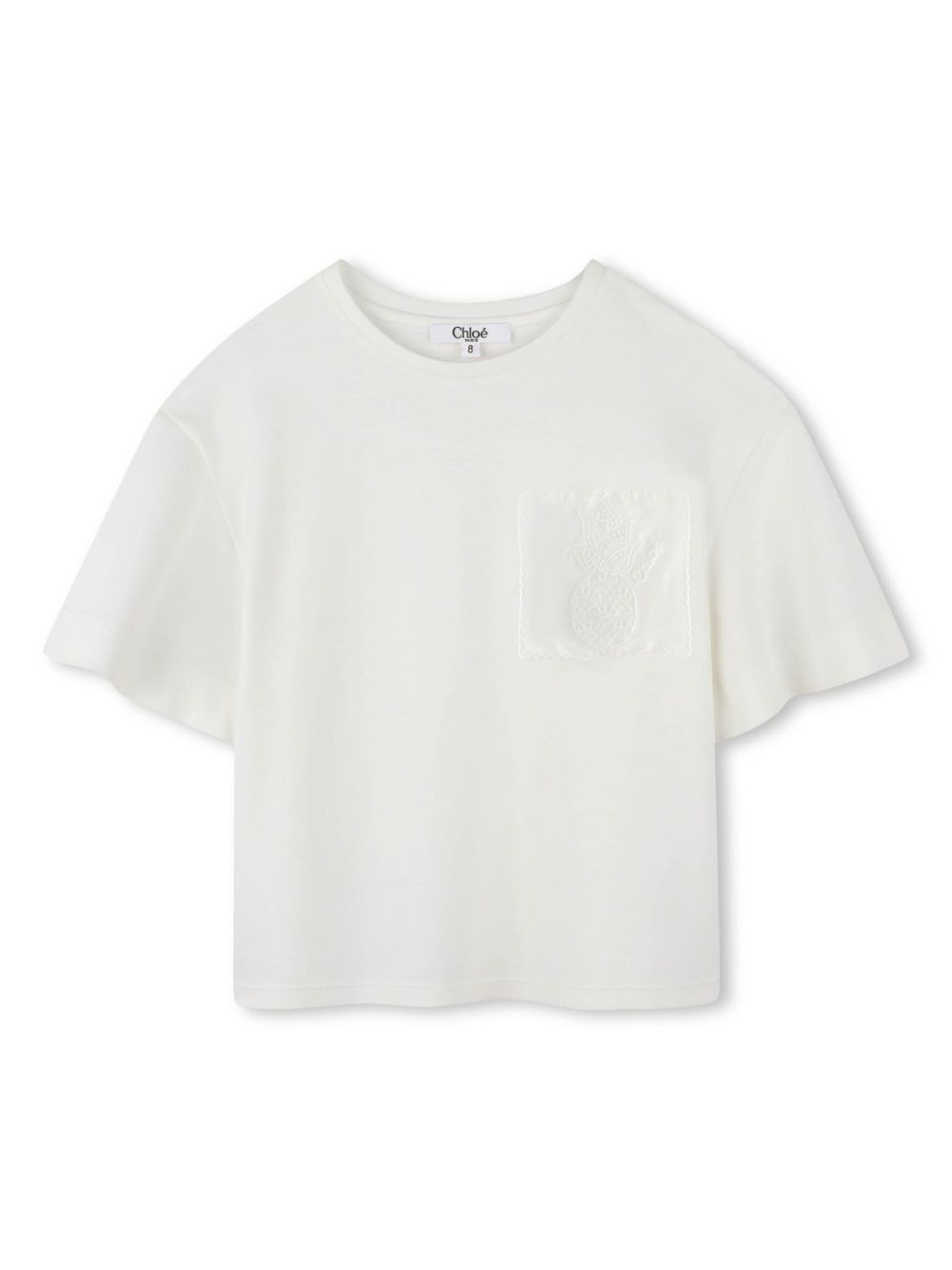 Chloé Kids 经典棉T恤 - 白色