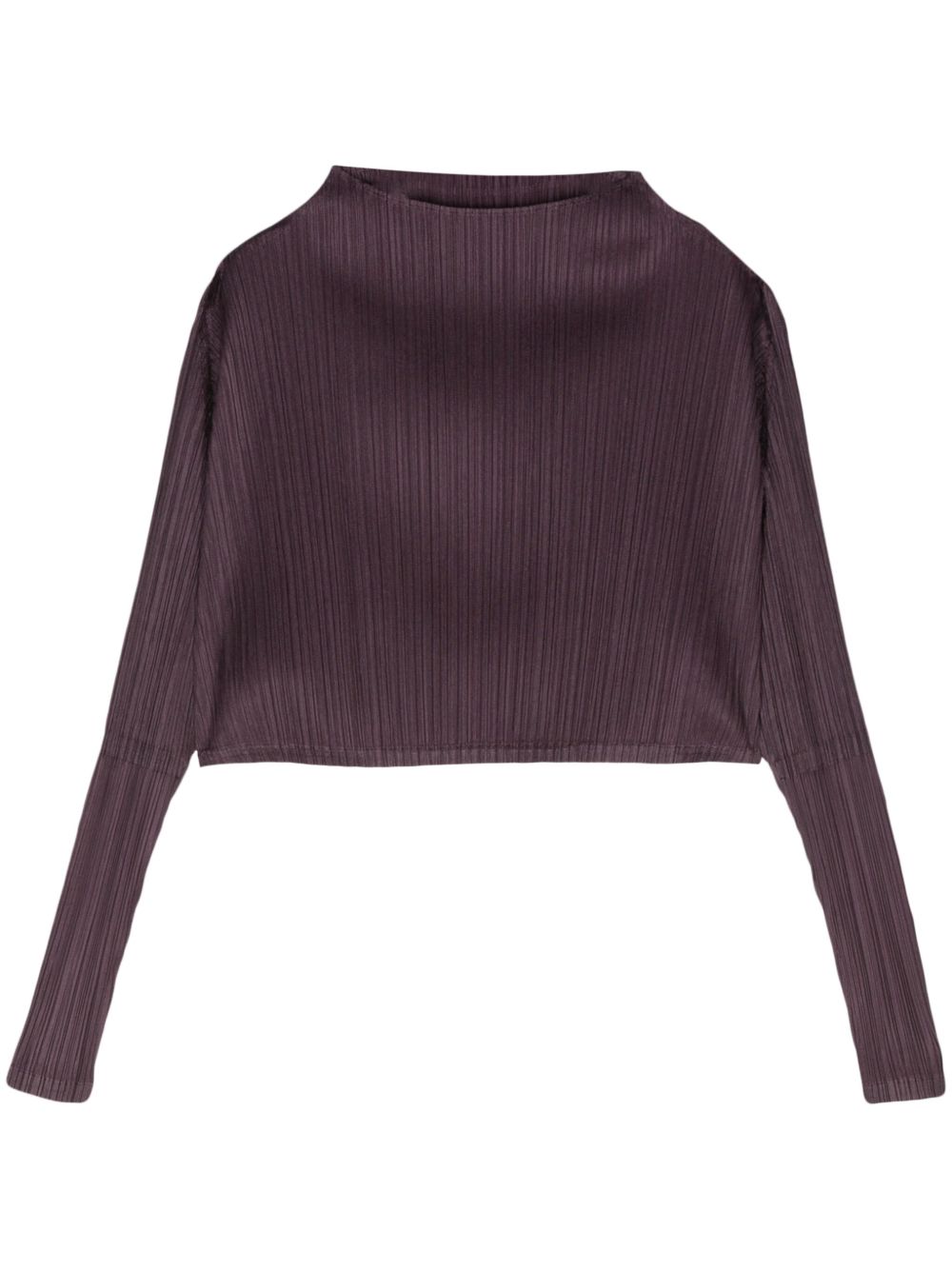Pleats Please Issey Miyake January 褶饰短款上衣 - 紫色