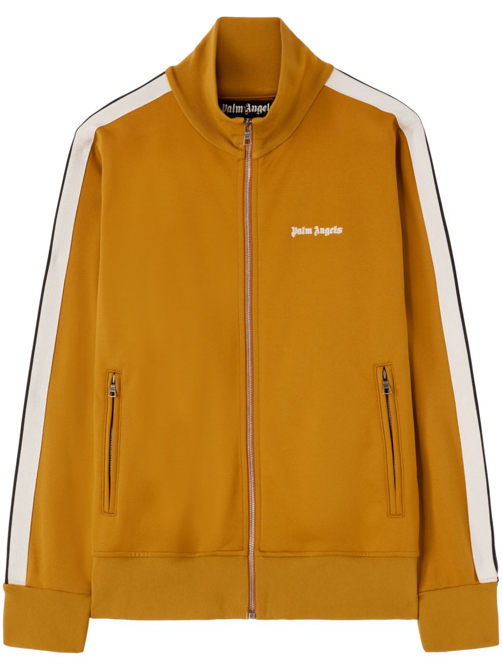 Palm Angels logo刺绣拉链夹克 - 黄色
