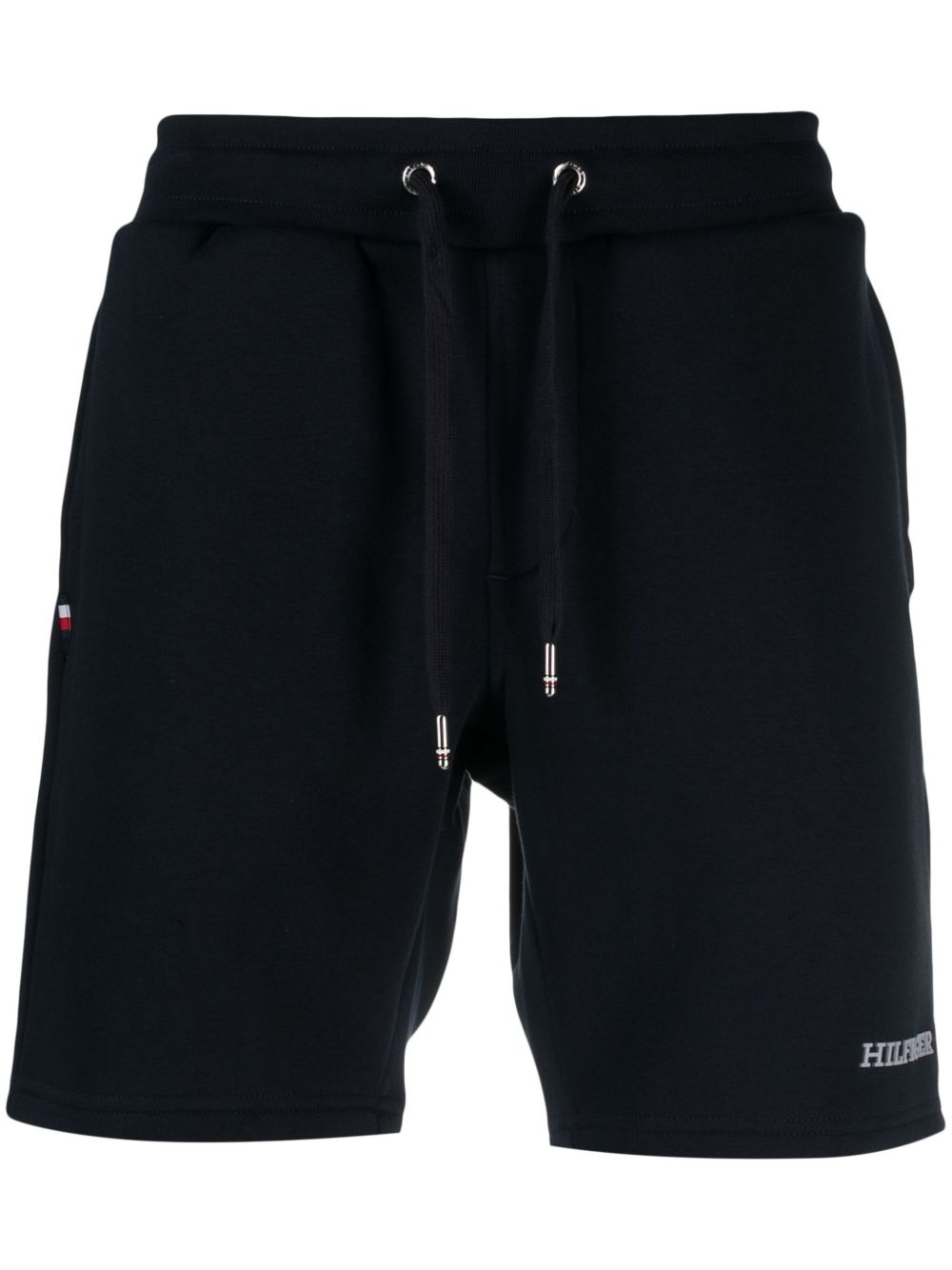 Tommy Hilfiger logo刺绣运动短裤 - 蓝色