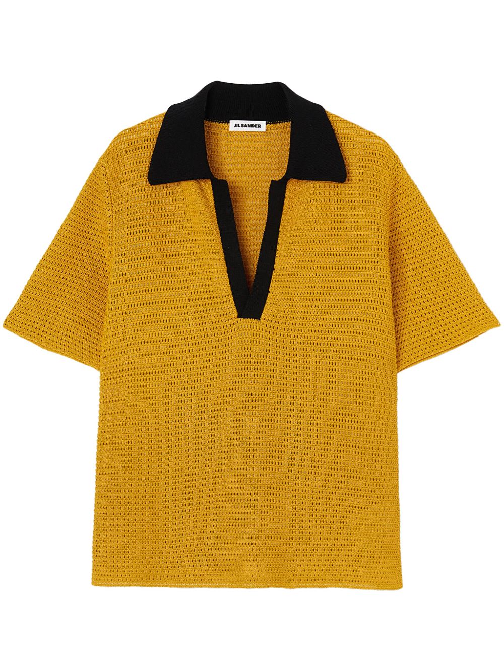 Jil Sander 针织polo衫 - 黄色
