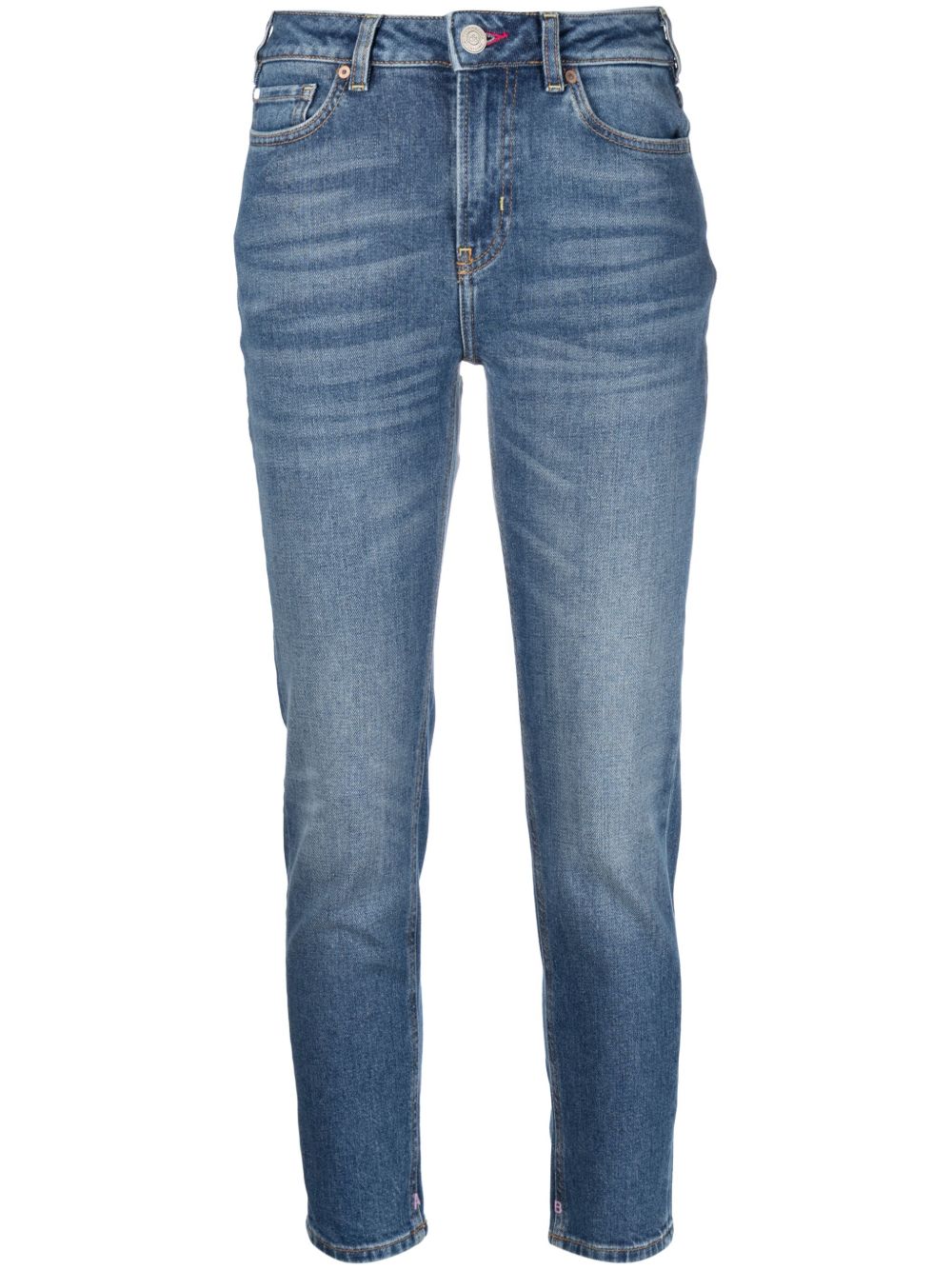 Scotch & Soda 标贴紧身牛仔裤 - 蓝色