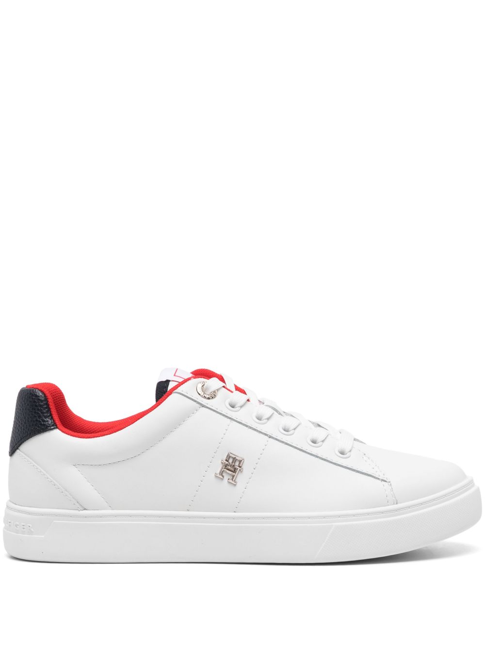 Tommy Hilfiger Essential Elevated 皮质运动鞋 - 白色