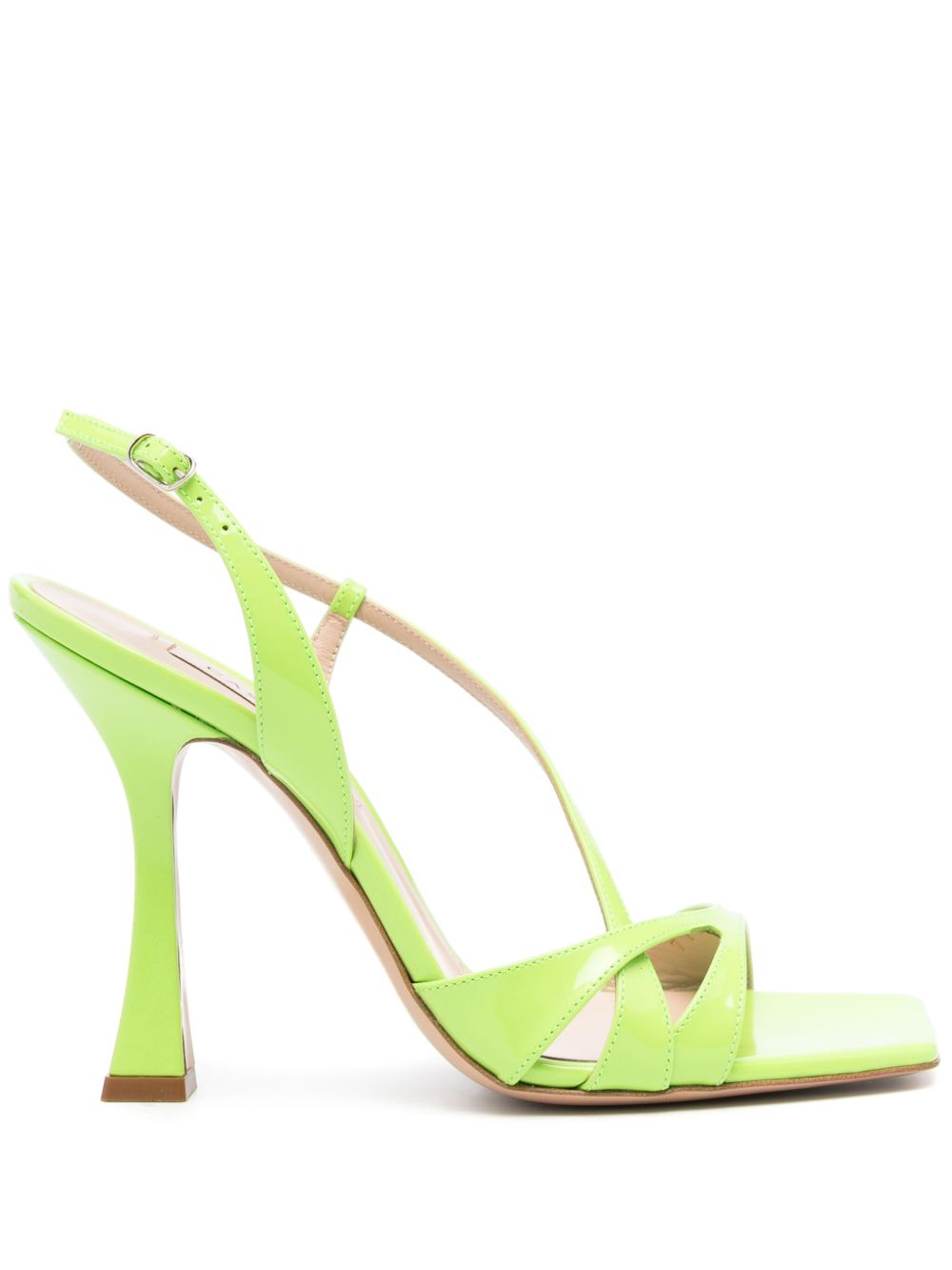 Casadei Geraldine 皮质高跟凉鞋 - 绿色