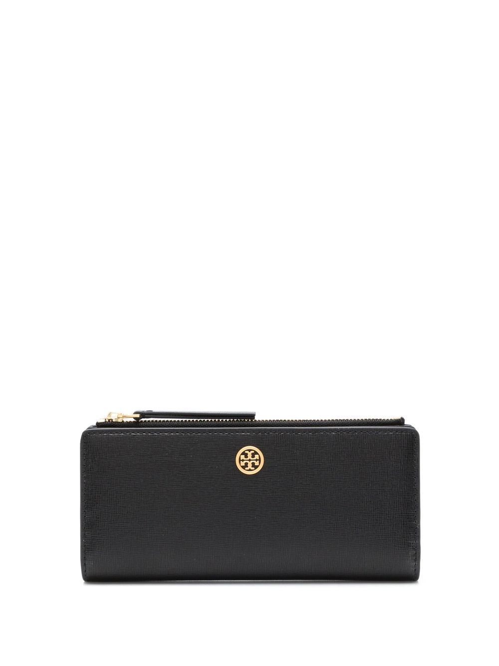 Tory Burch Robinson 拉链扁平钱包 - 黑色