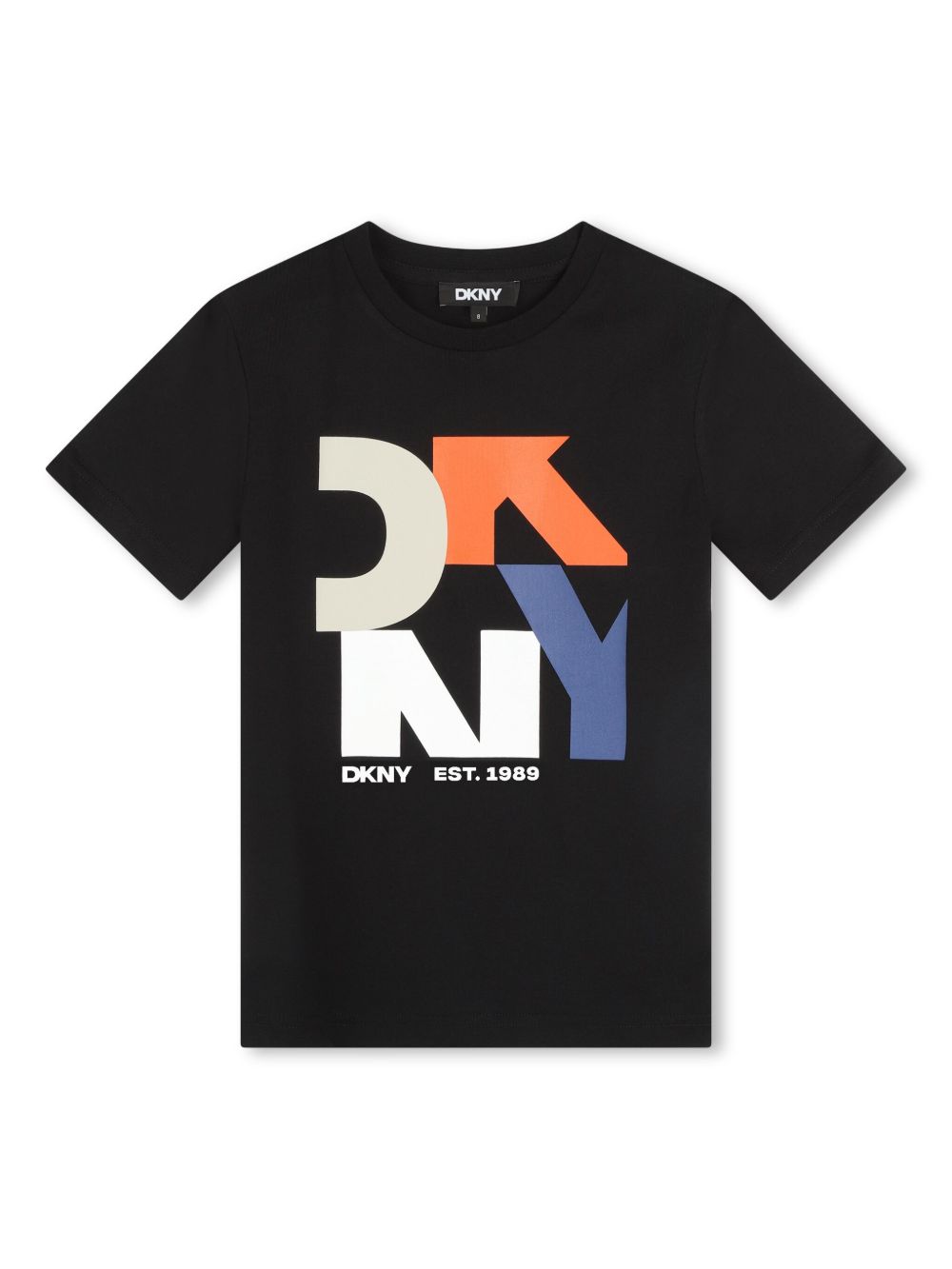 Dkny Kids logo印花棉T恤 - 黑色