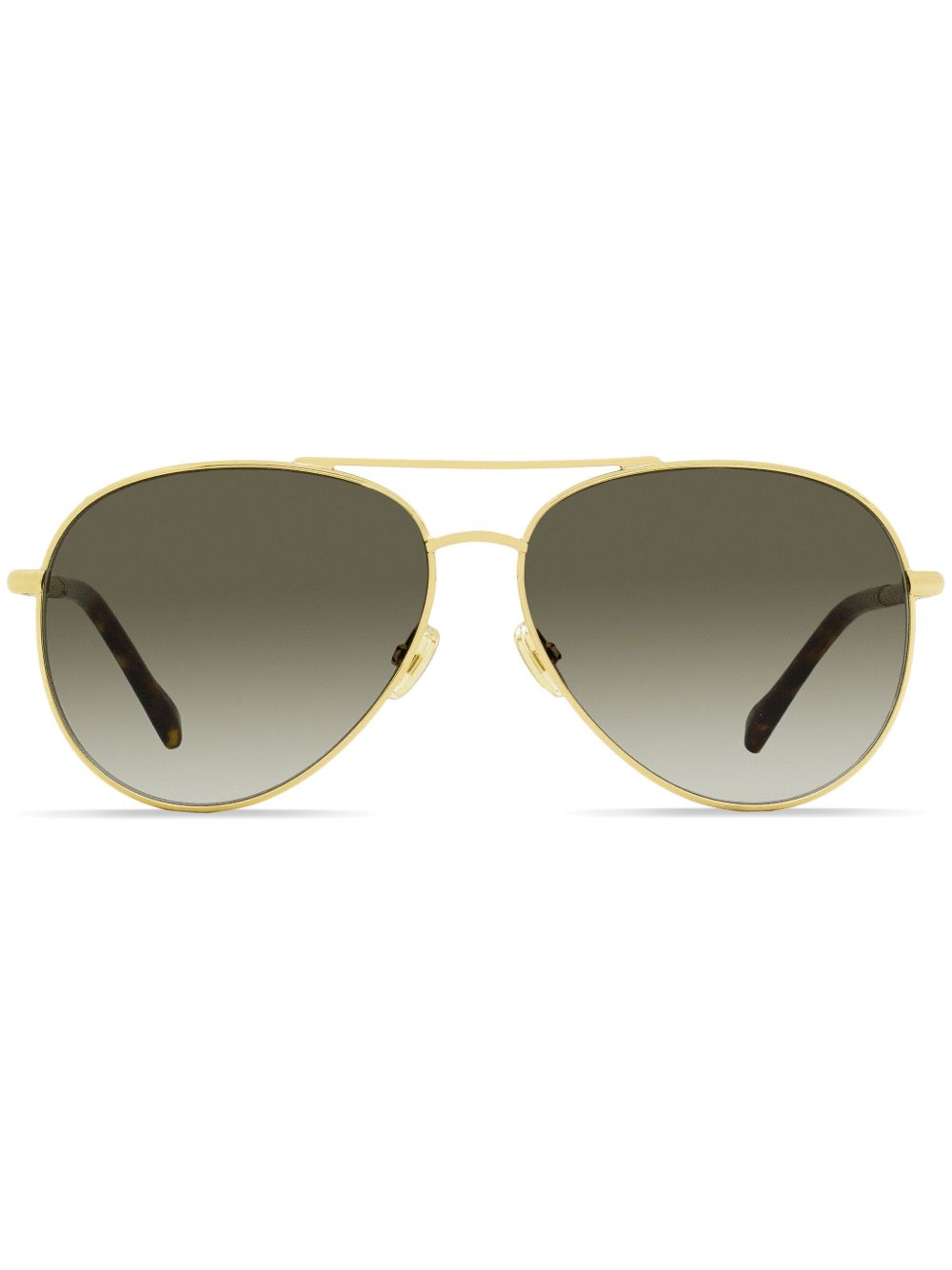 Jimmy Choo Eyewear Devan 飞行员镜框太阳眼镜 - 金色