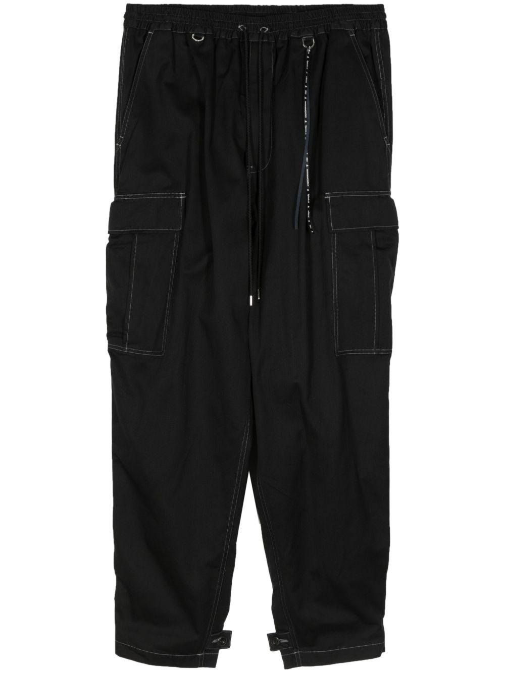 Mastermind Japan 骷髅头印花棉工装裤 - 黑色