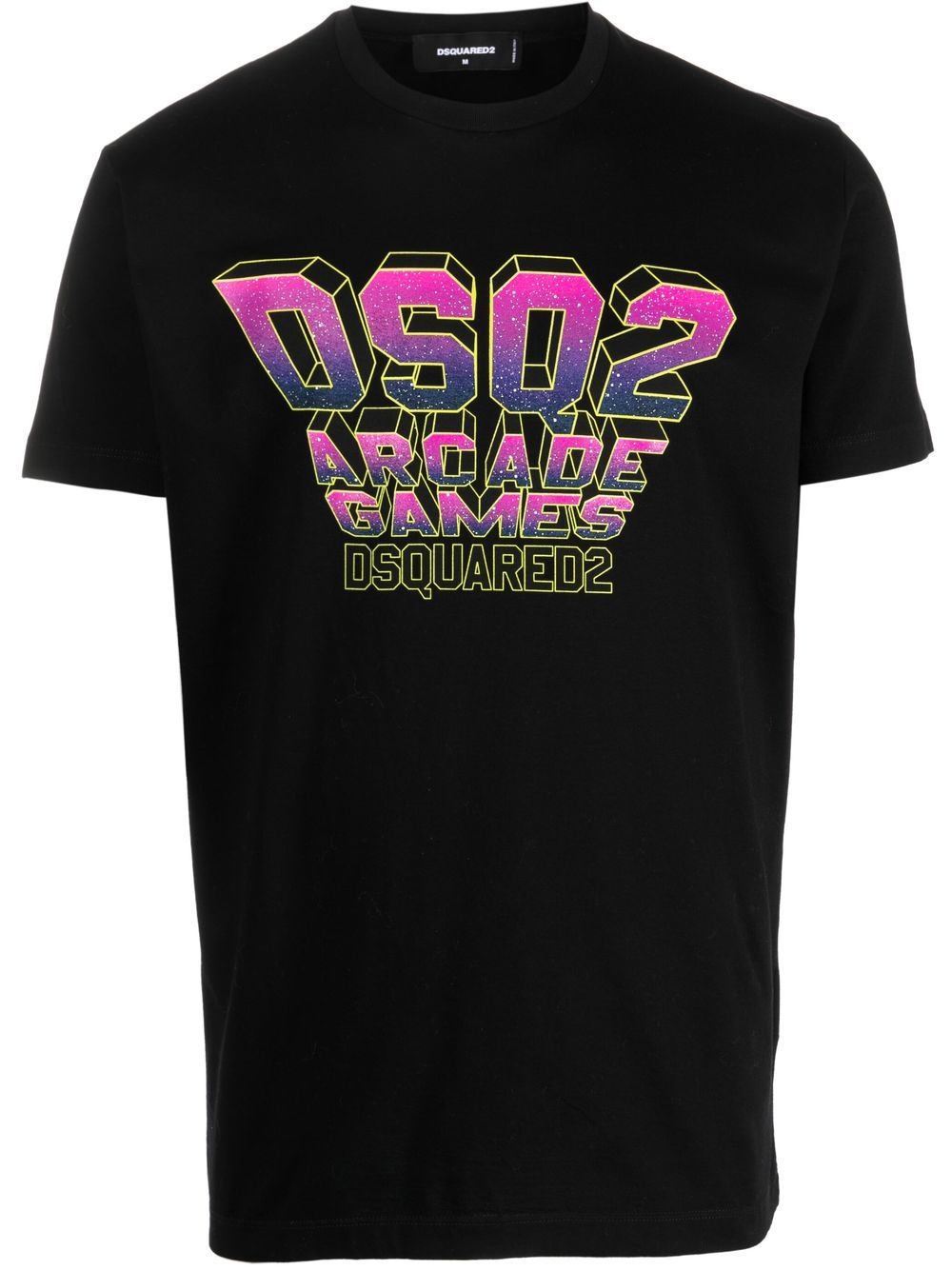 DSQUARED2 图案印花棉T恤 - 黑色