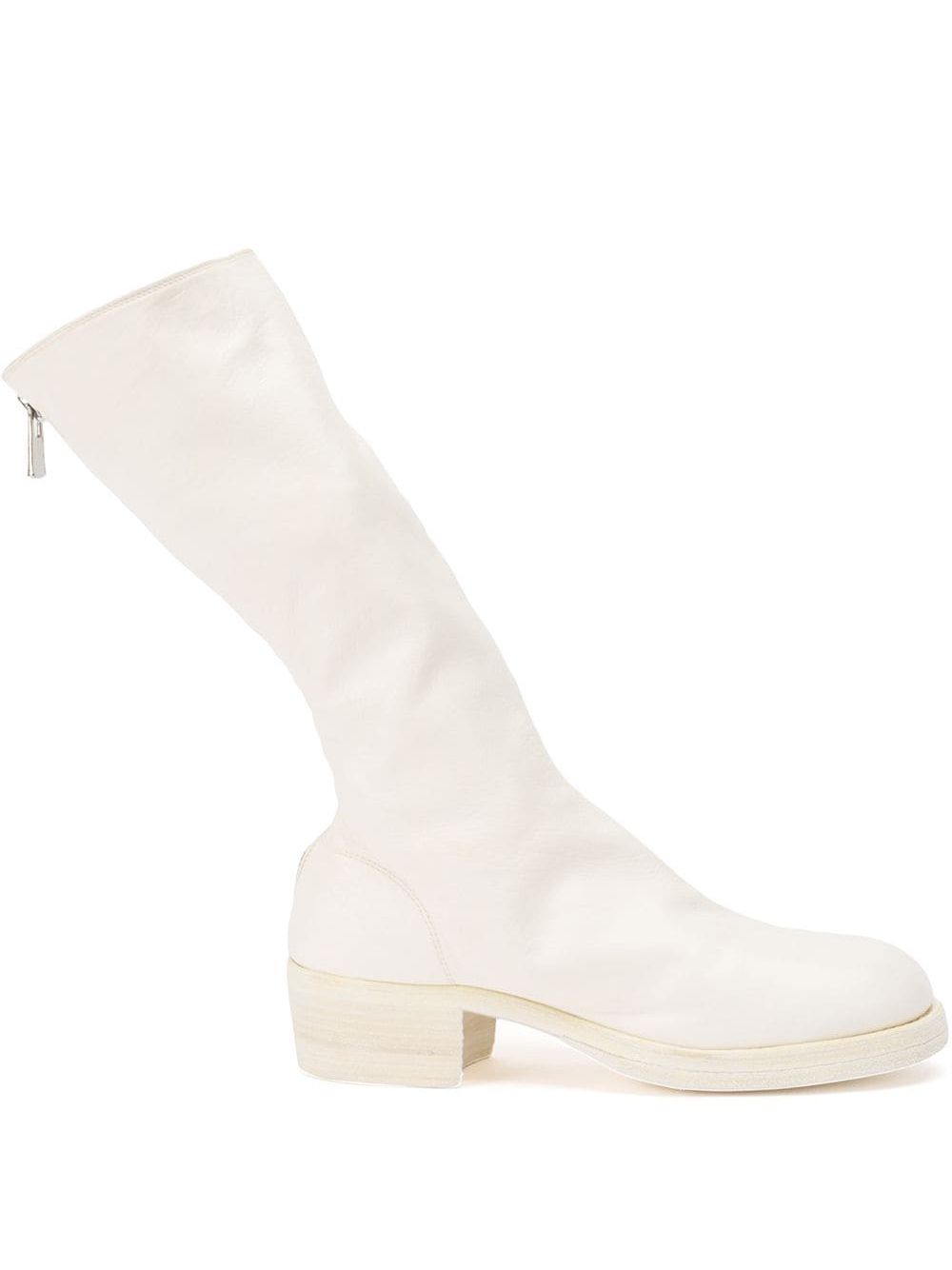 Guidi 及膝长靴 - 白色