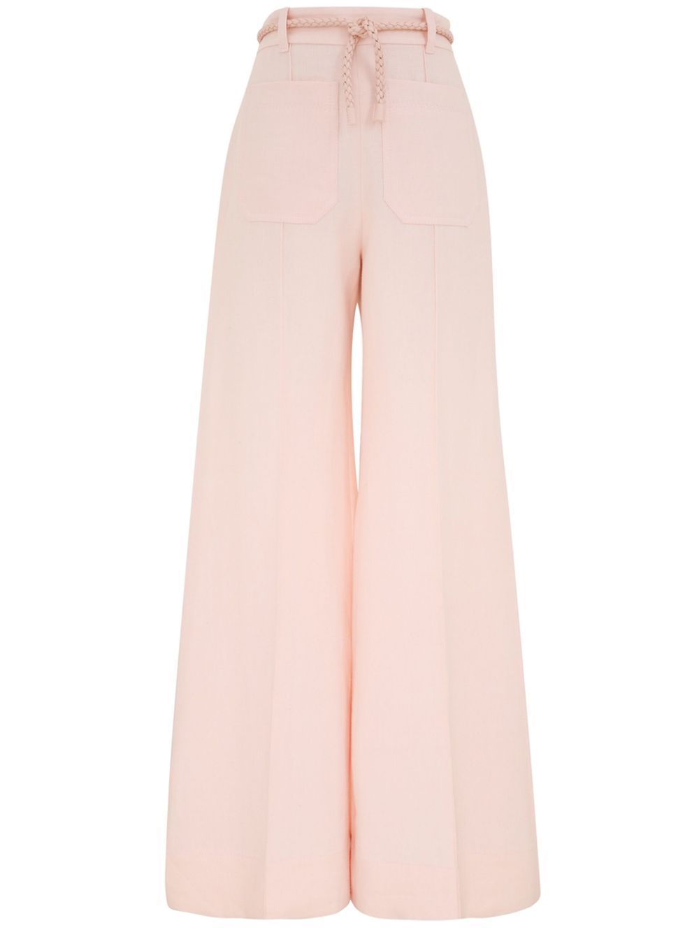 ZIMMERMANN linen flared trousers - 粉色