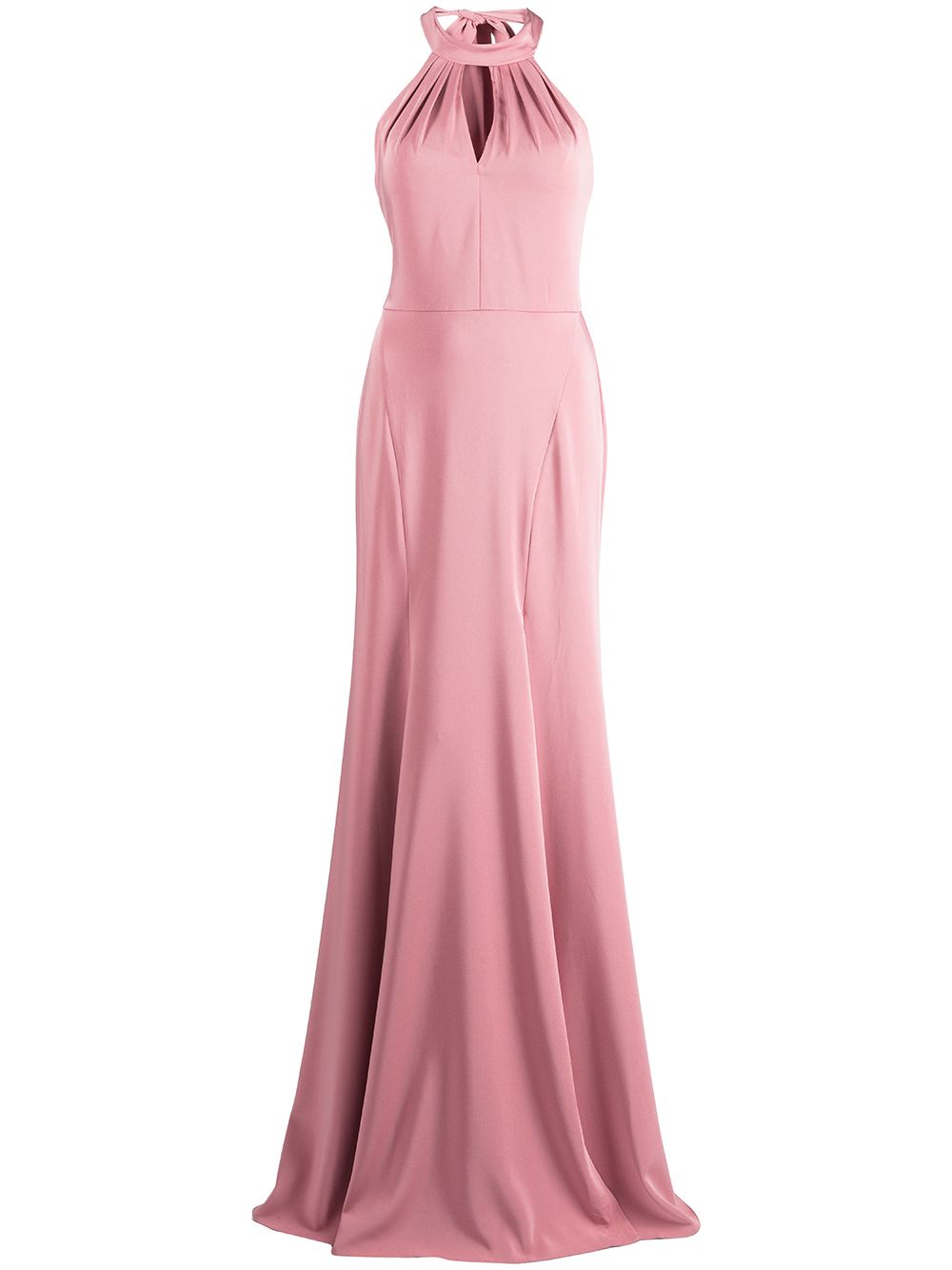 Marchesa Notte Bridesmaids 钥匙孔细节曳地礼服 - 粉色