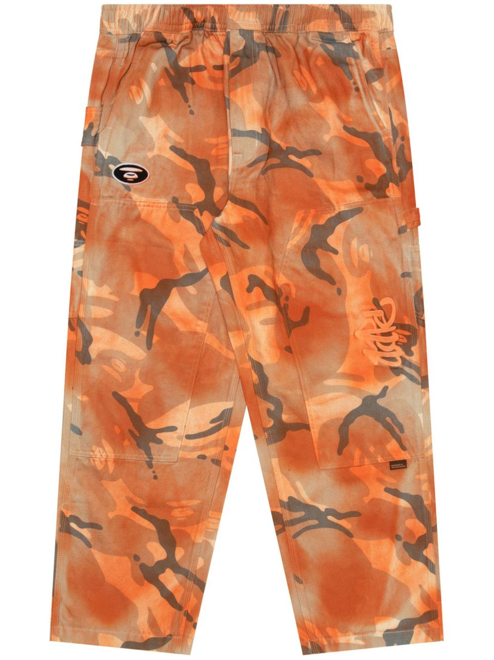 AAPE BY *A BATHING APE® 喷漆效果迷彩长裤 - 橘色